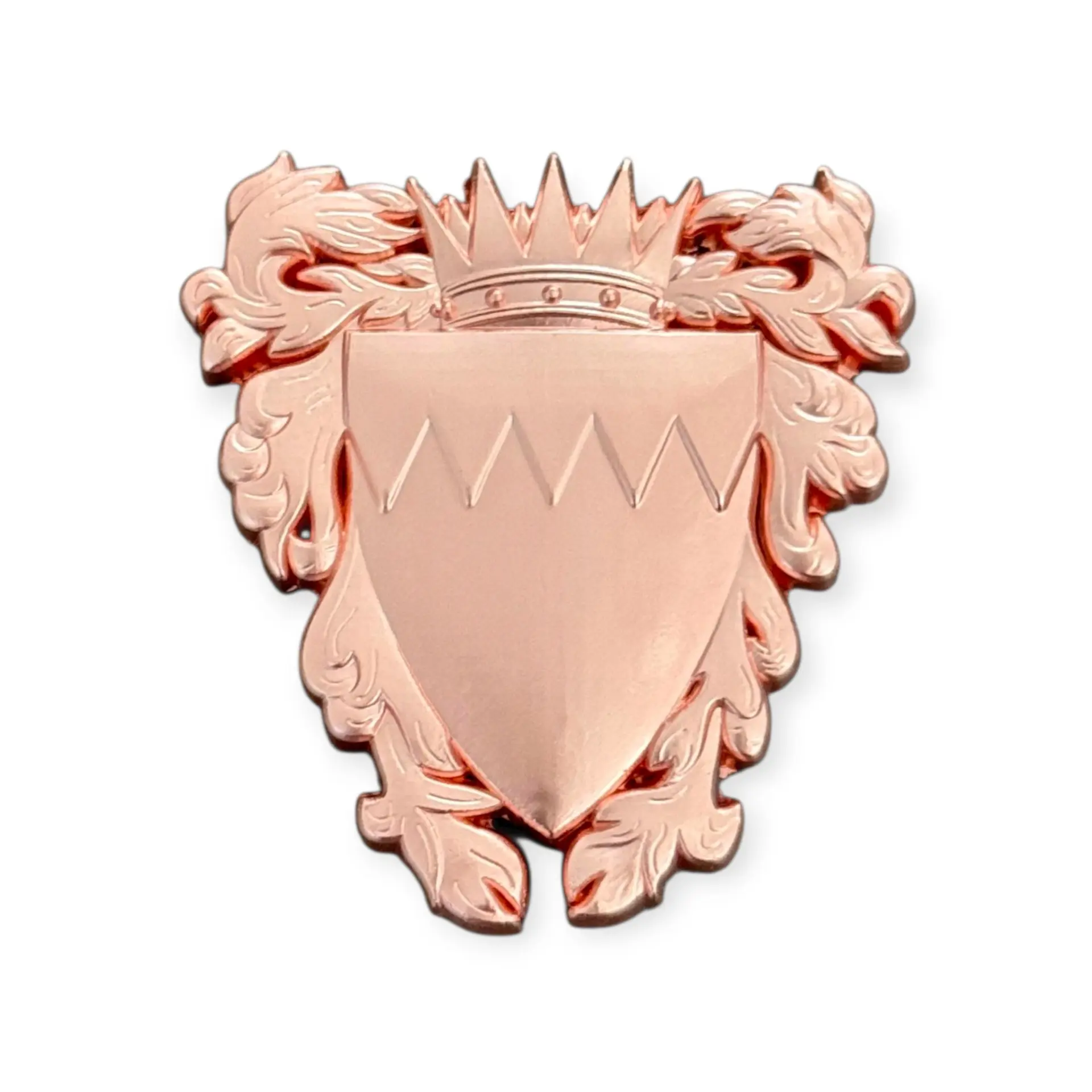 دبوس شعار البحرين المغناطيسي لون الذهب الوردي المطفي طول ٤سم - Matt Rose Gold Bahrain Emblem Magnetic Pin 4cm