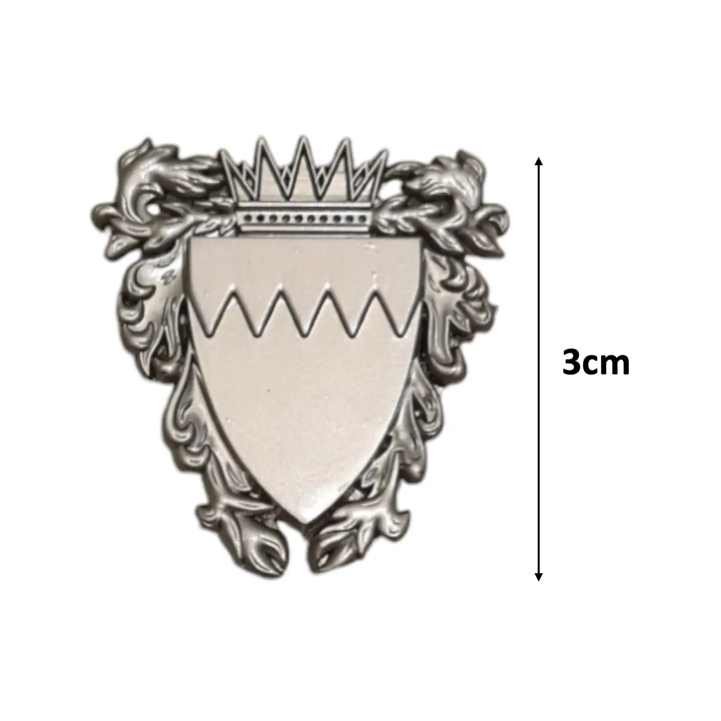 دبوس شعار البحرين المغناطيسي اللون الفضي المطفي طول ٣سم -  Matt Silver Bahrain Emblem Magnetic Pin 3cm