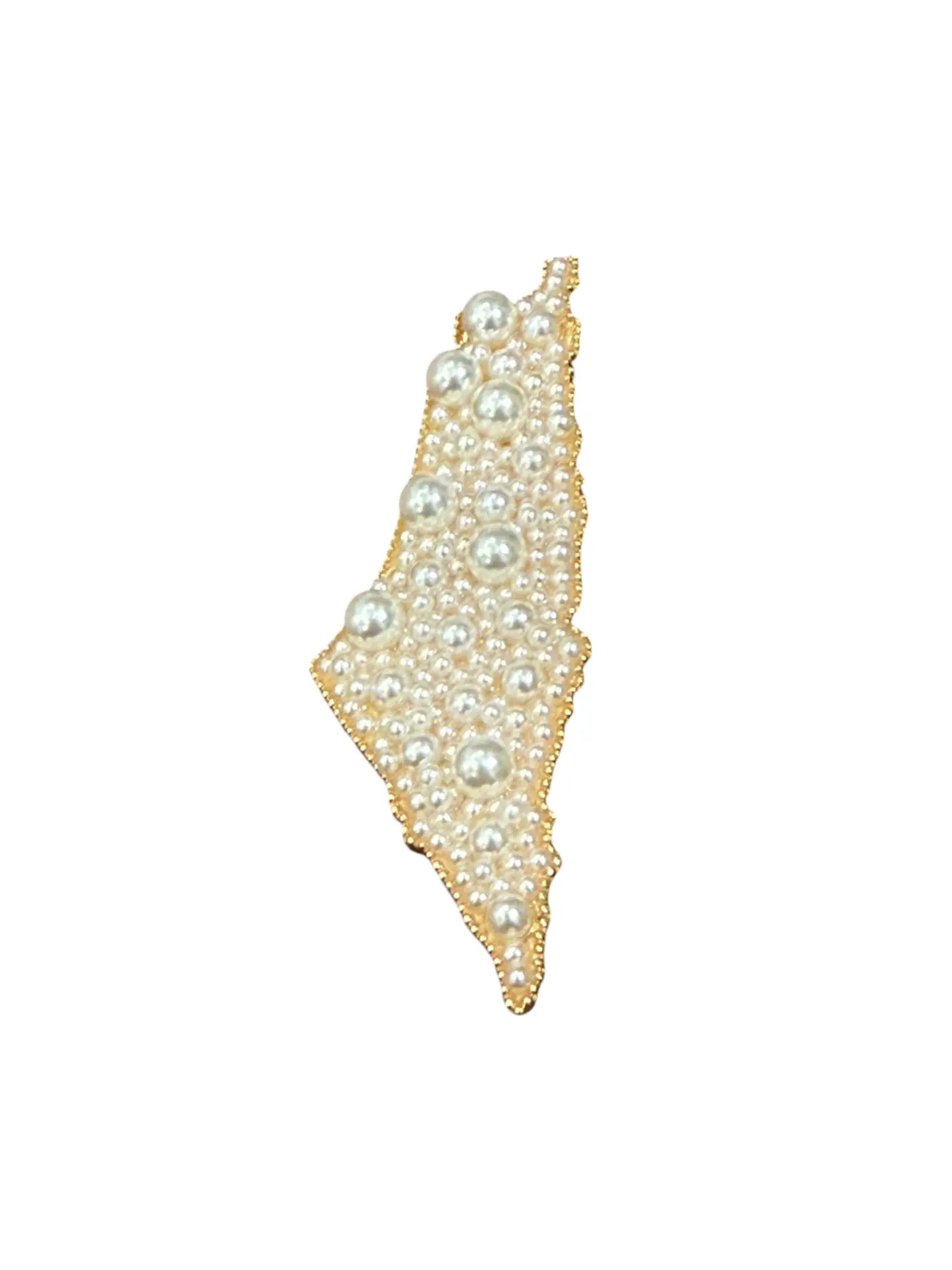 بروش اللؤلؤ - خريطة فلسطين