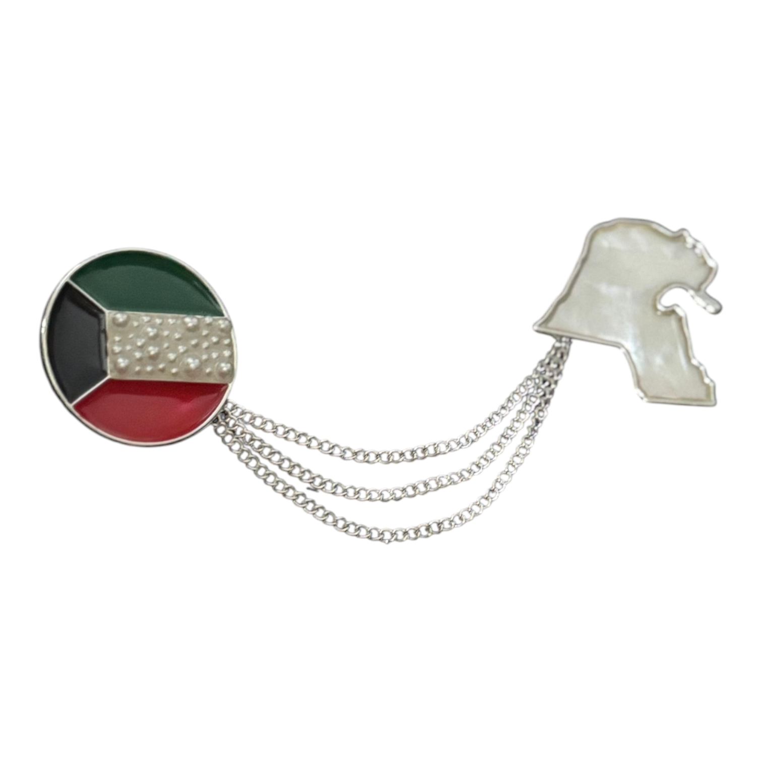 Kuwait Twin Colored Pearl Brooch