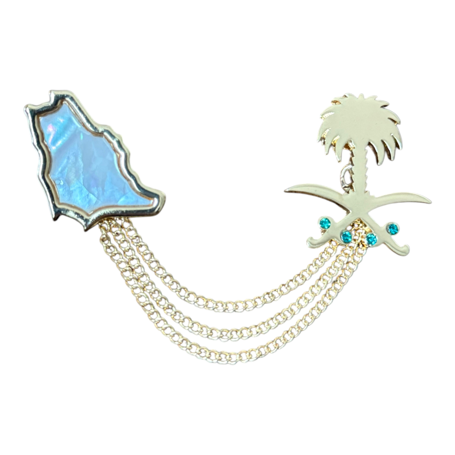 KSA Twin Pearl Brooch
